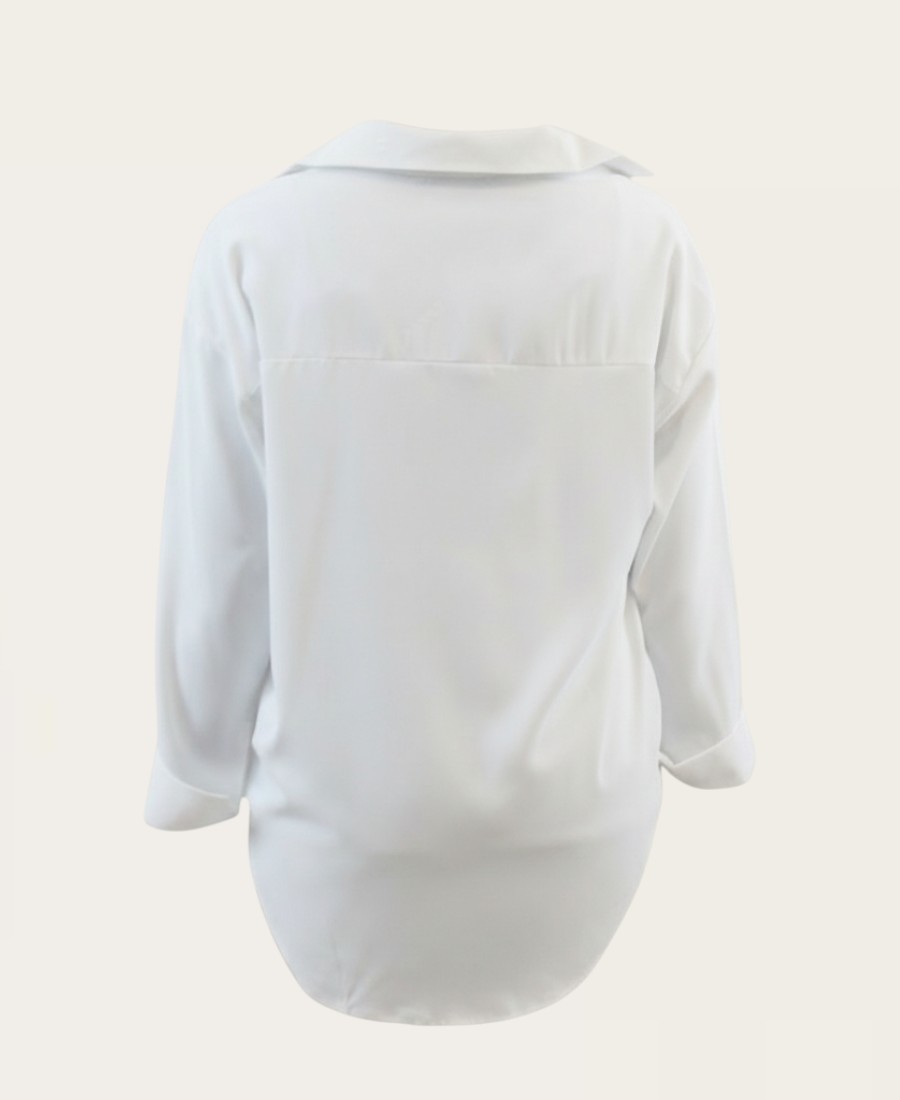 Button down blouse with gold ST-99