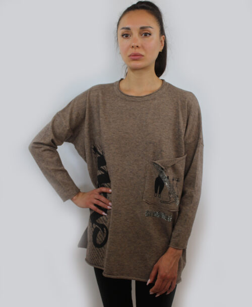 Sweater with cats SW-88355