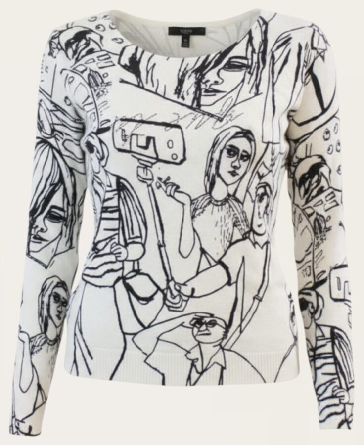 People Print Crew Neck Long Sleeve SL-2828 – 1