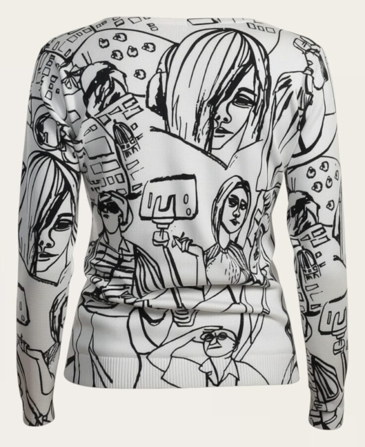 People Print Crew Neck Long Sleeve SL-2828 – 2