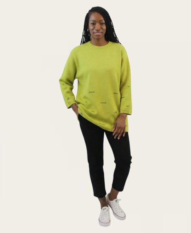 Crewneck sweater with details SL-238