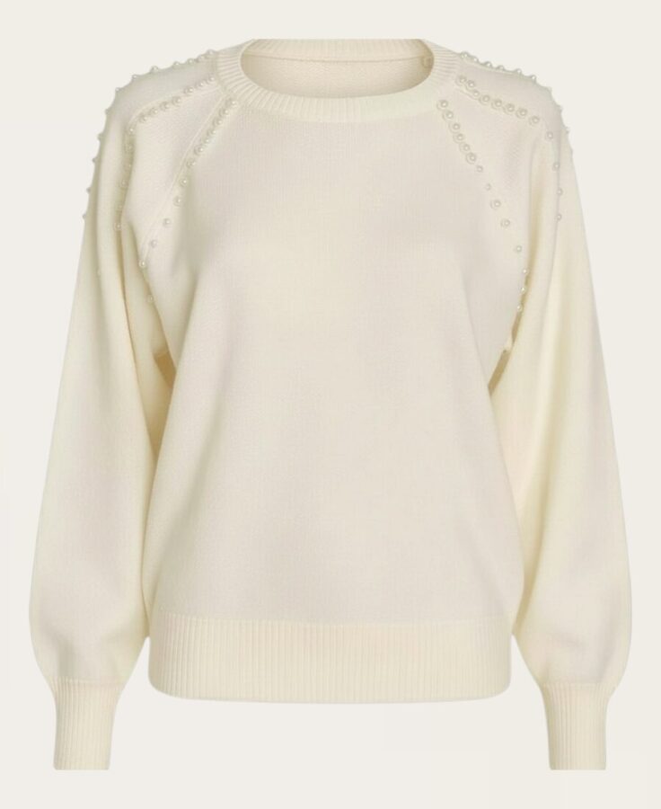 Sweater with pearls on shoulders SW-777 – 3