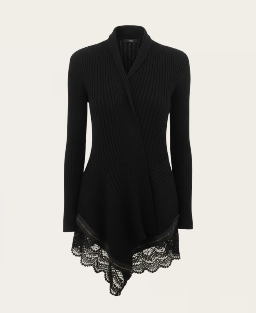 Cardigan with lace trim SL-512 – 1