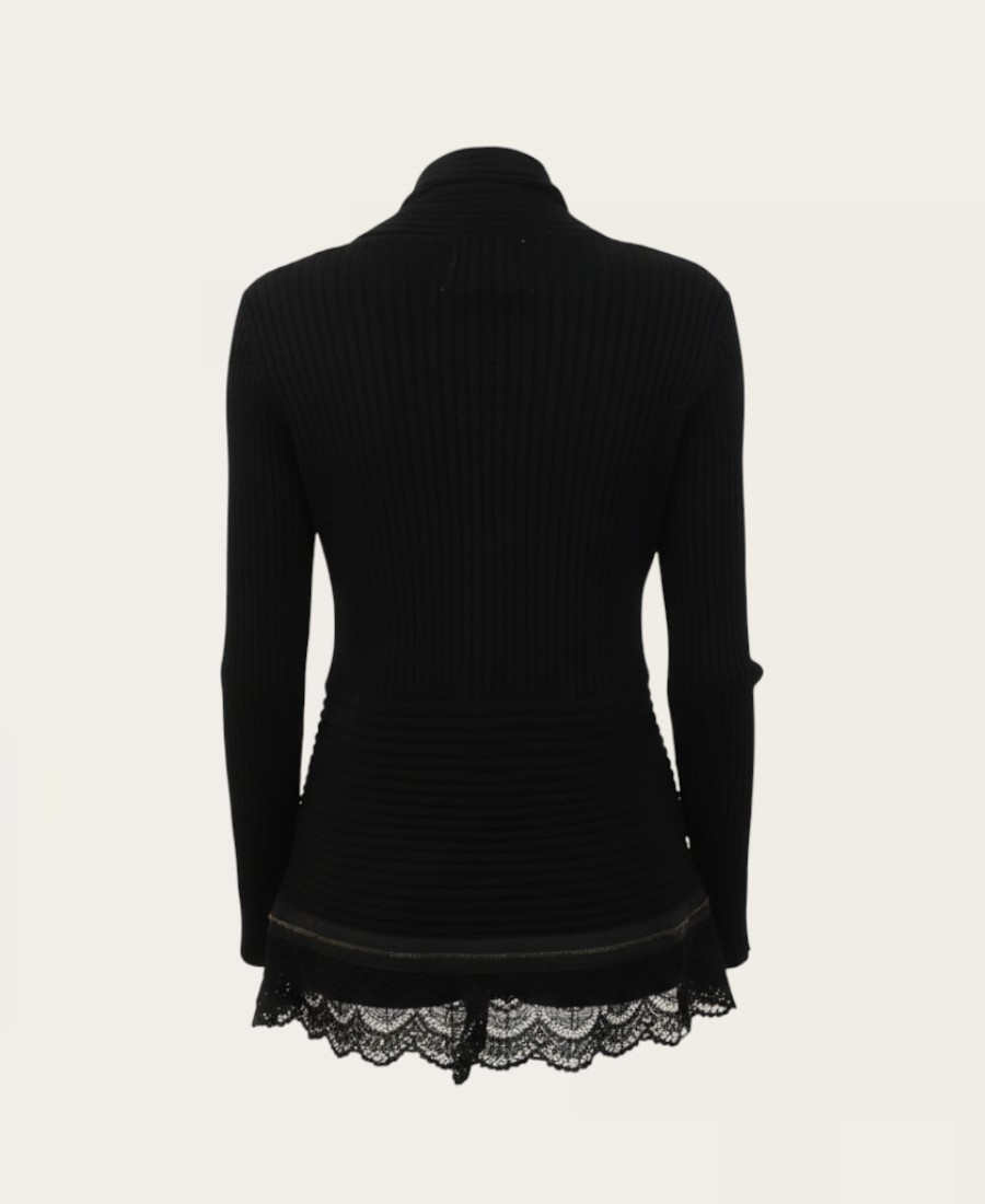 Cardigan with lace trim SL-512 – 2