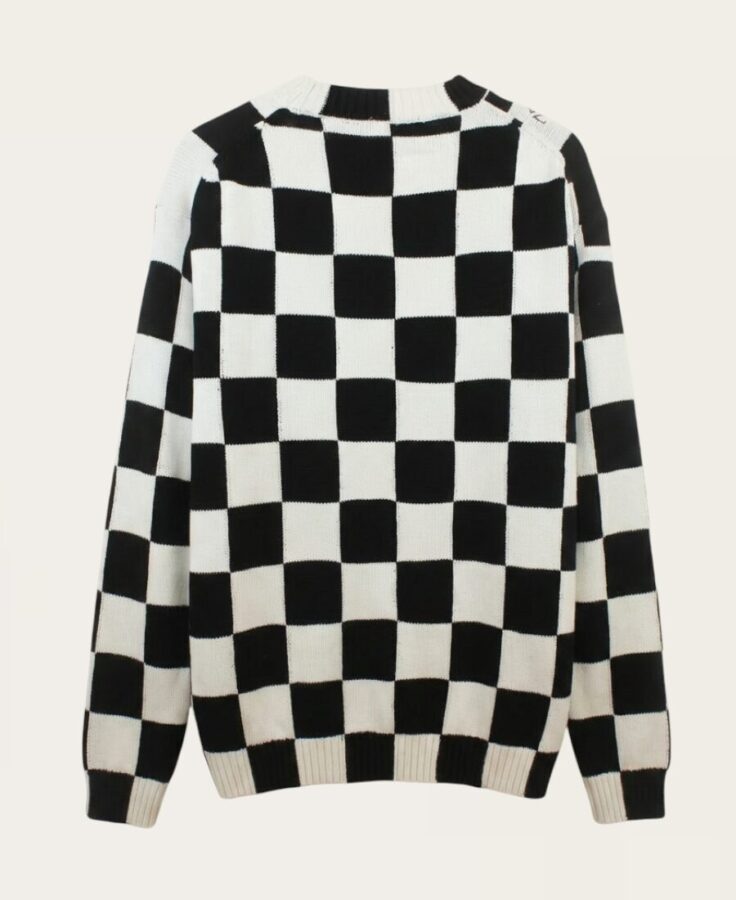 Checkered sweater with ZA detail SL-338 – 2