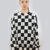 Checkered sweater with ZA detail SL-338