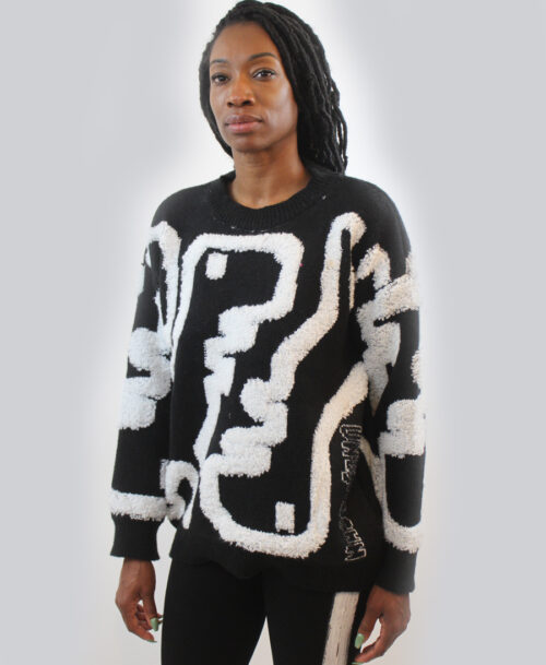 Sweater with fuzzy detailing SL-341