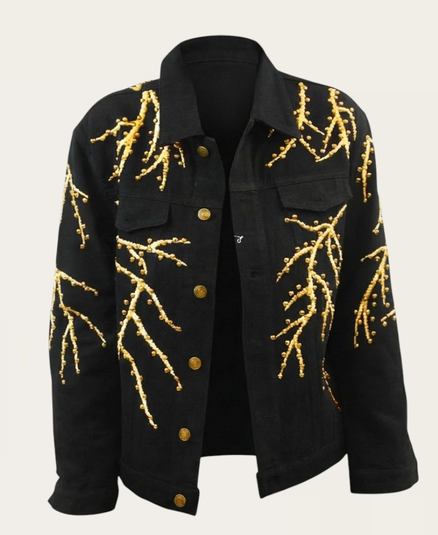 Jean Jacket Gold embroidery SL-416