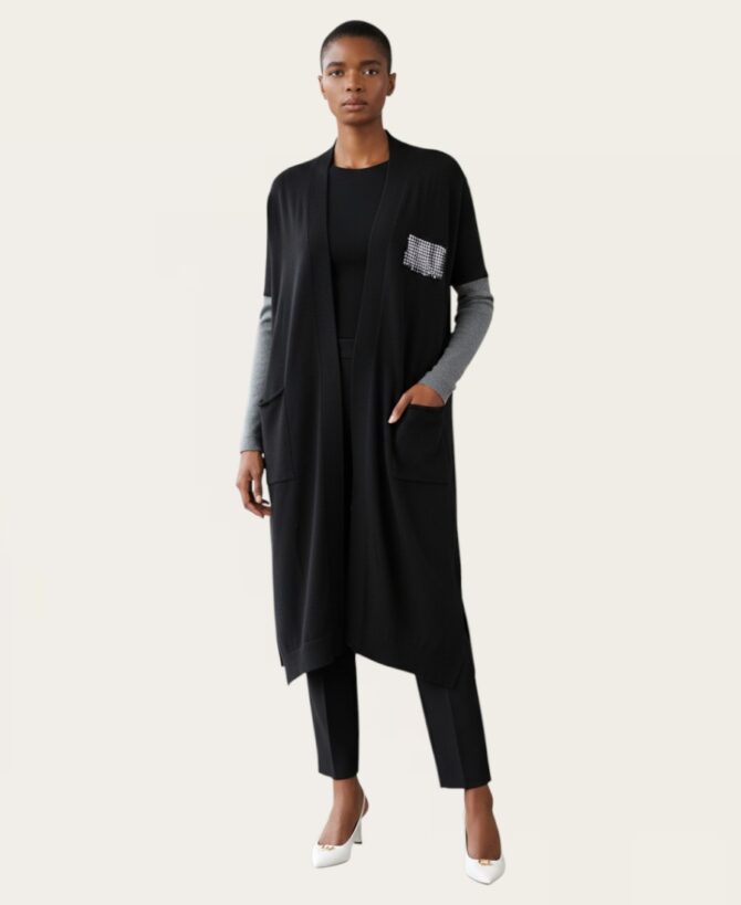 Cardigan with Diamond Square SL-273