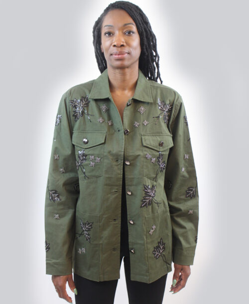 Green embroidery jacket SL-407
