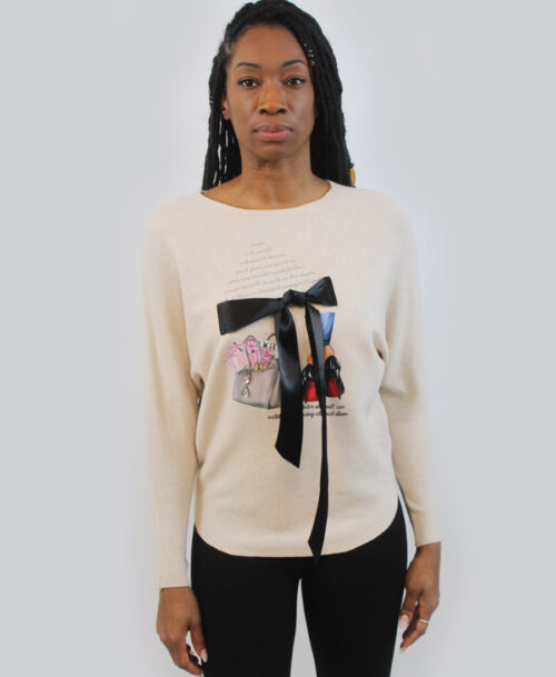 Bags print sweater SW-6213