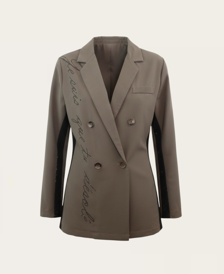 Jacket black diamonds side SL-449