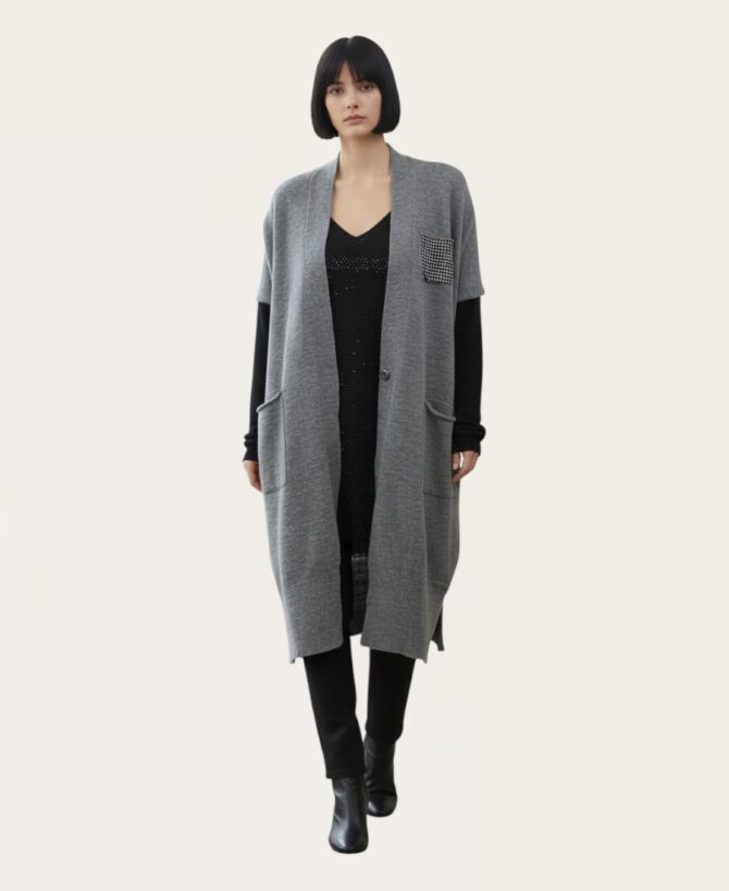 Cardigan with Diamond Square SL-273